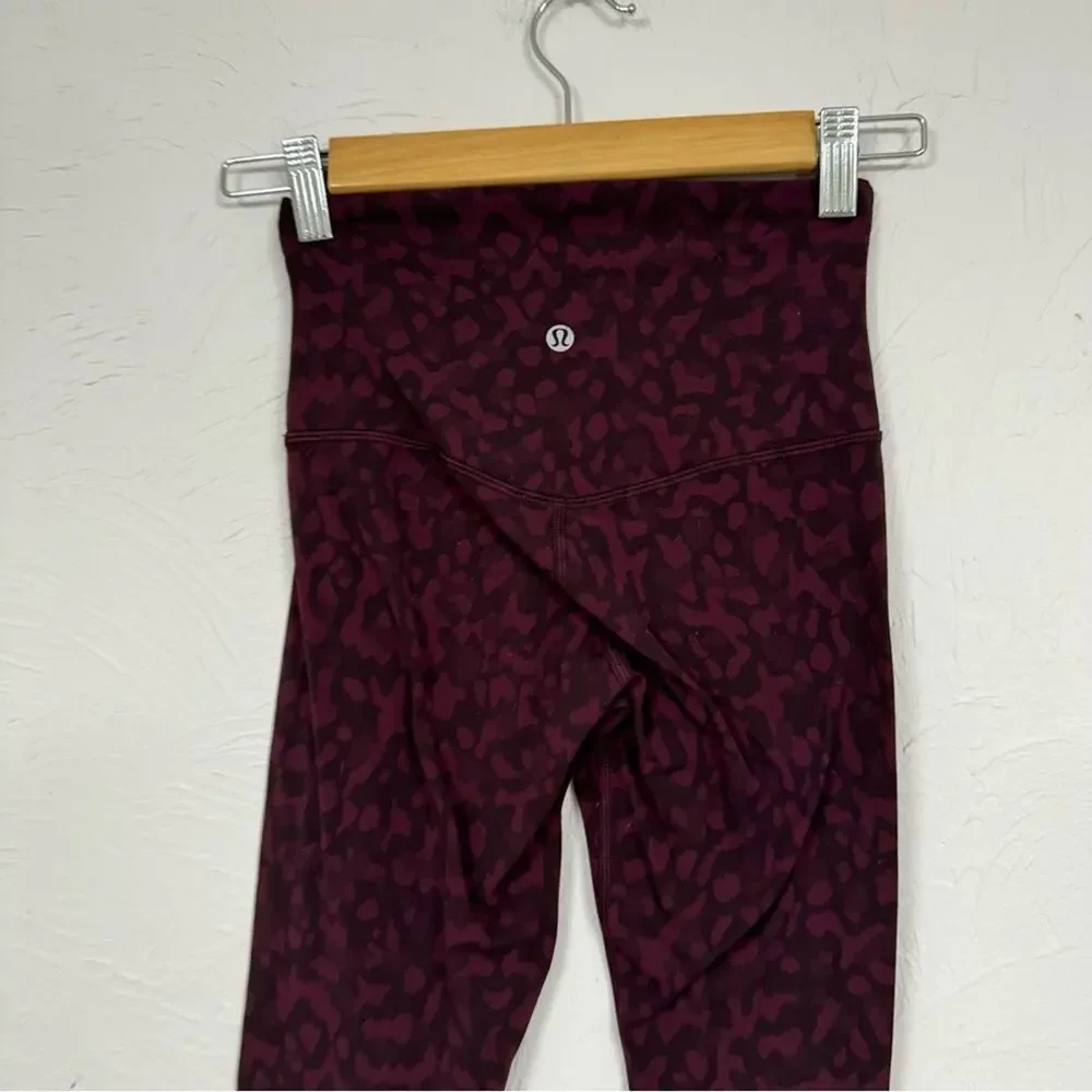 Lululemon Purple Camo Print Align Leggings Womens 2 Yoga Pants High Waisted